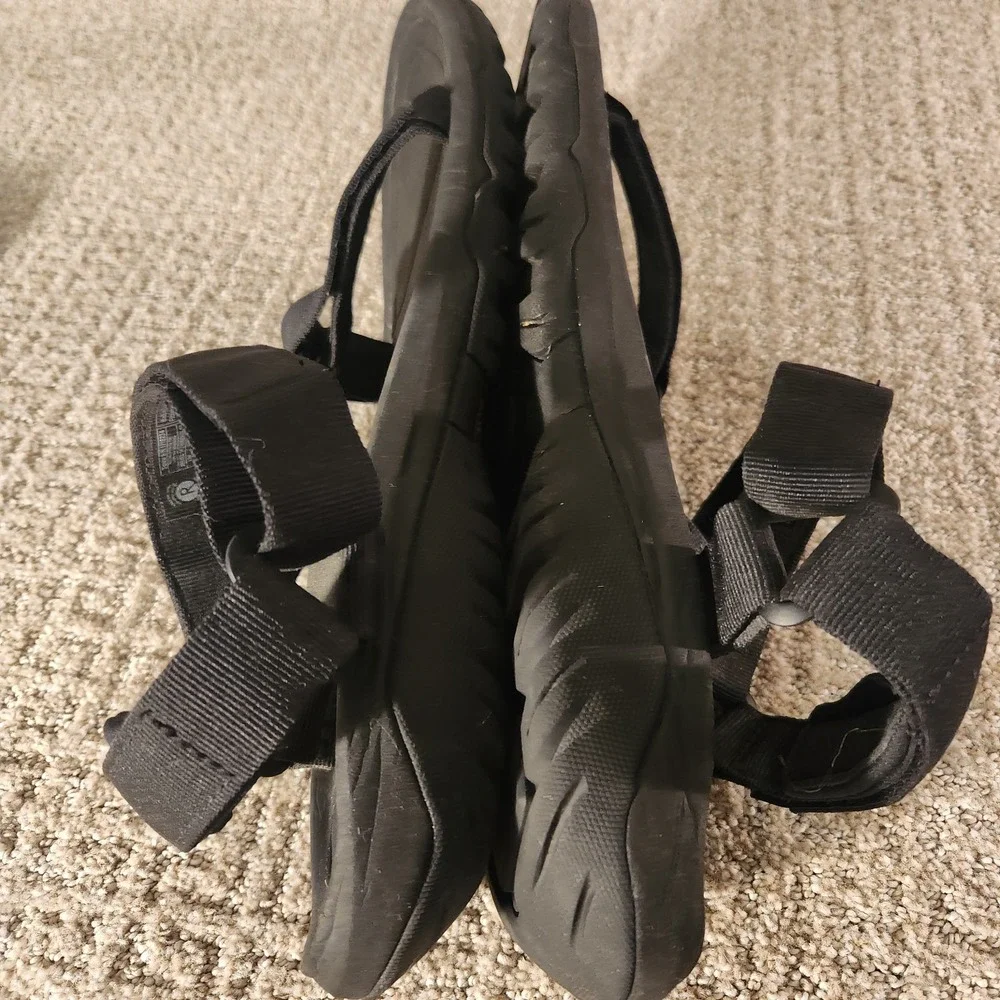 Mens Sandals Size 14 Teva Black Adjustable Straps 1019234 Slip On
